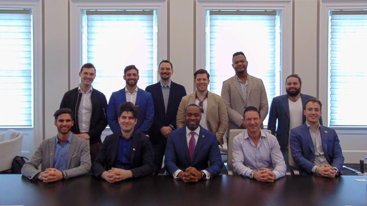 Eric Kryski from Bidali and other Canadian blockchain companies meeting with Bermuda